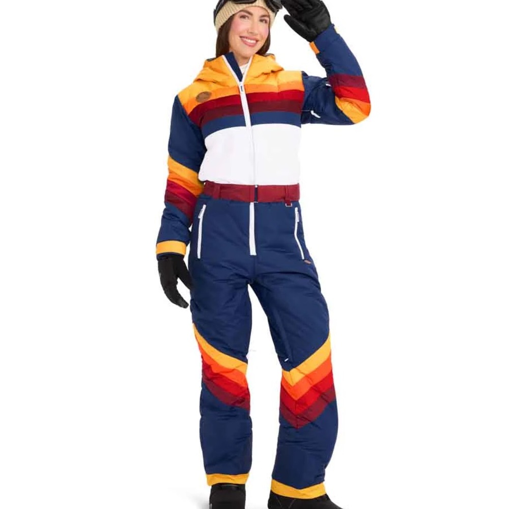 Tipsy Elves Colorful Striped Ski Suit Size Small